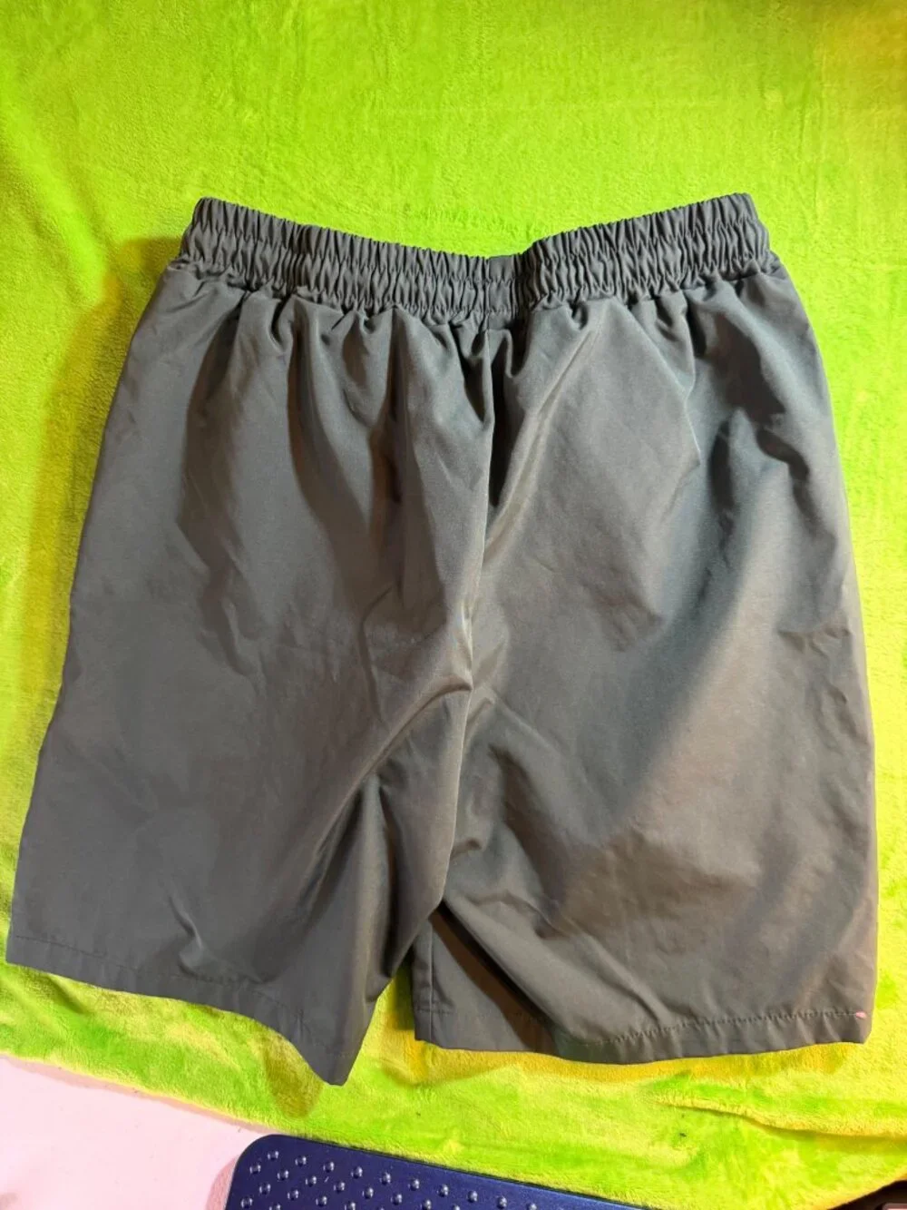 Manfinity Dark Green Elastic Waist Shorts with Drawstring
